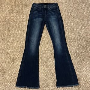 Buckle Black High rise Flare jeans